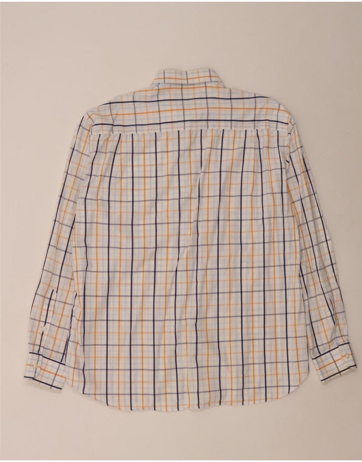 Camicia da uomo Paul & Shark taglia 44 XL cotone a quadri bianchi