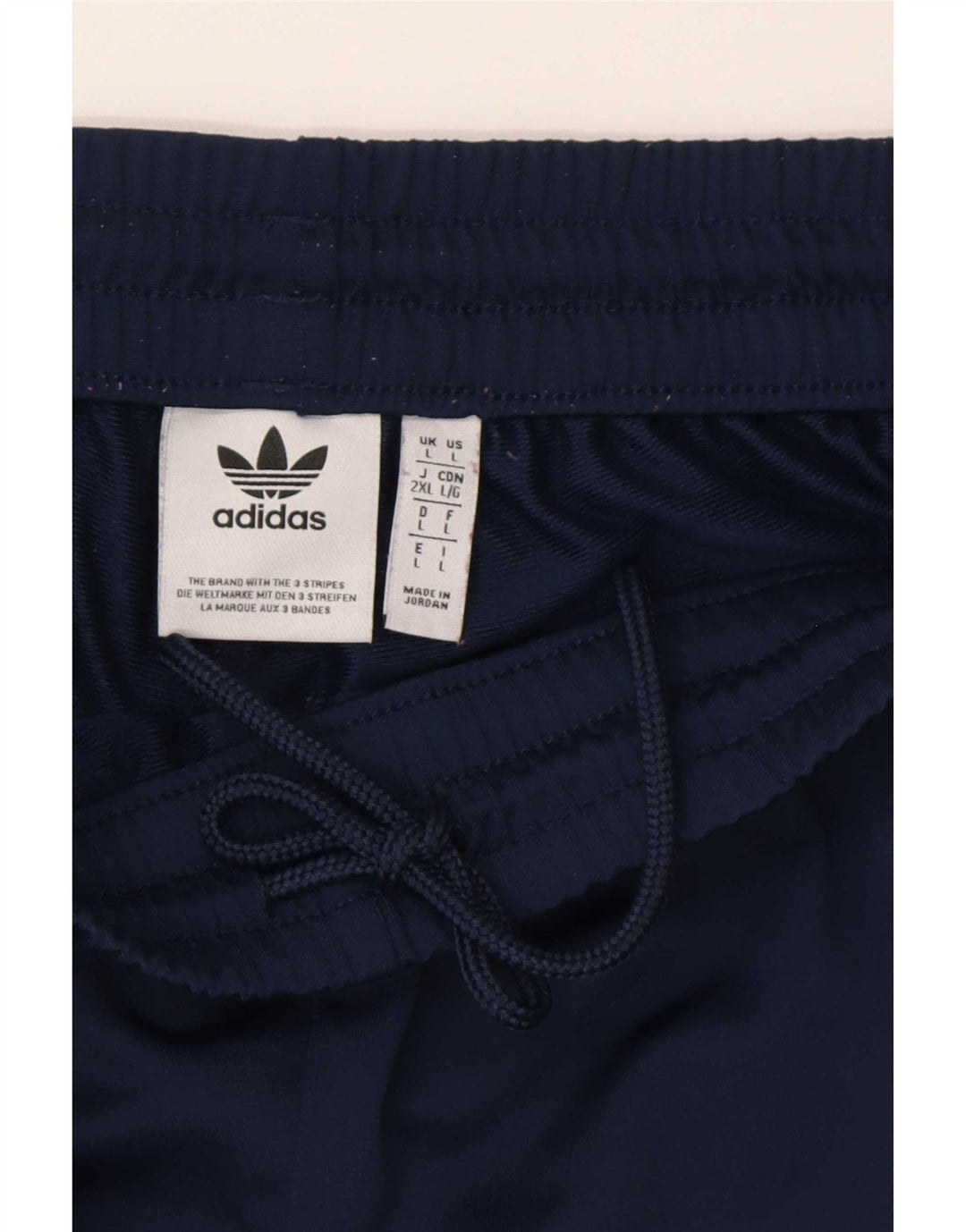 Pantaloni da tuta da uomo Adidas Large in poliestere blu navy