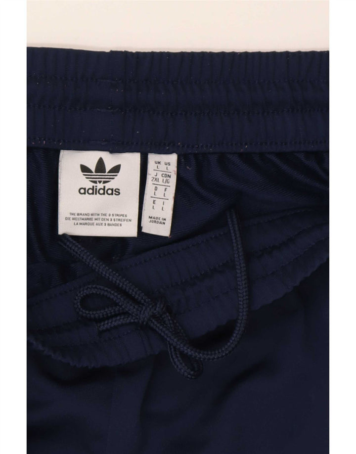 Pantaloni da tuta da uomo Adidas Large in poliestere blu navy
