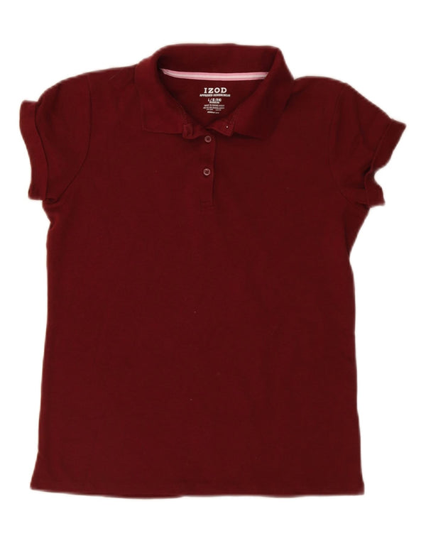 Polo Izod per ragazze Regular Fit 13-14 anni Large in cotone rosso