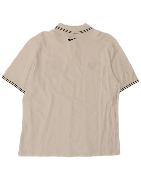 Nike Mens Graphic Polo Shirt XL White Cotton