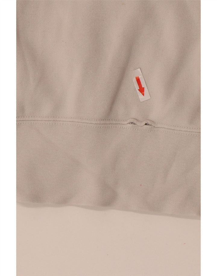 Felpa con cappuccio grafica Nike da uomo piccola in cotone bianco