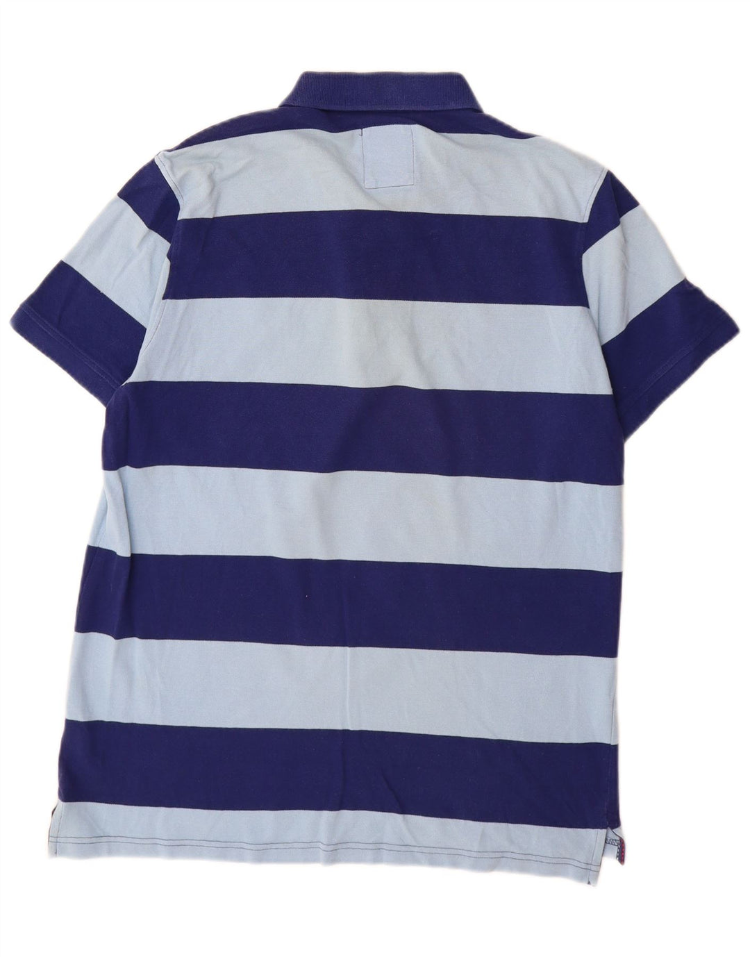 Crew Clothing Polo da uomo grande in cotone a righe blu navy