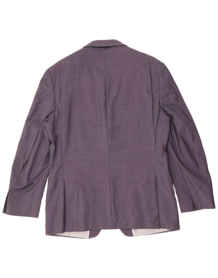 MARKS & SPENCER Giacca blazer da uomo a 2 bottoni UK 40 medio blu navy
