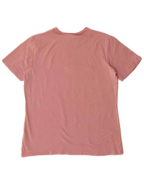 T-shirt grafica da donna ADIDAS Top UK 14 cotone rosa medio
