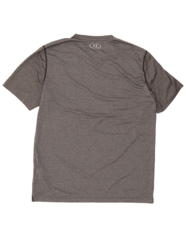 T-shirt da uomo Under Armour Top grande sportivo in poliestere grigio