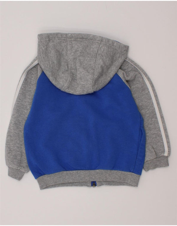 Maglione con cappuccio e zip Adidas da bambino, 12-18 mesi, in cotone color block blu