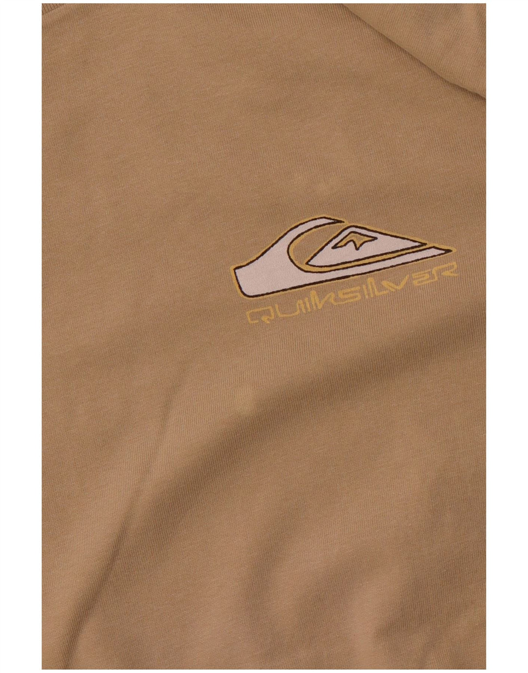 T-shirt grafica da uomo vestibilità regolare QUIKSILVER Top grande in cotone beige