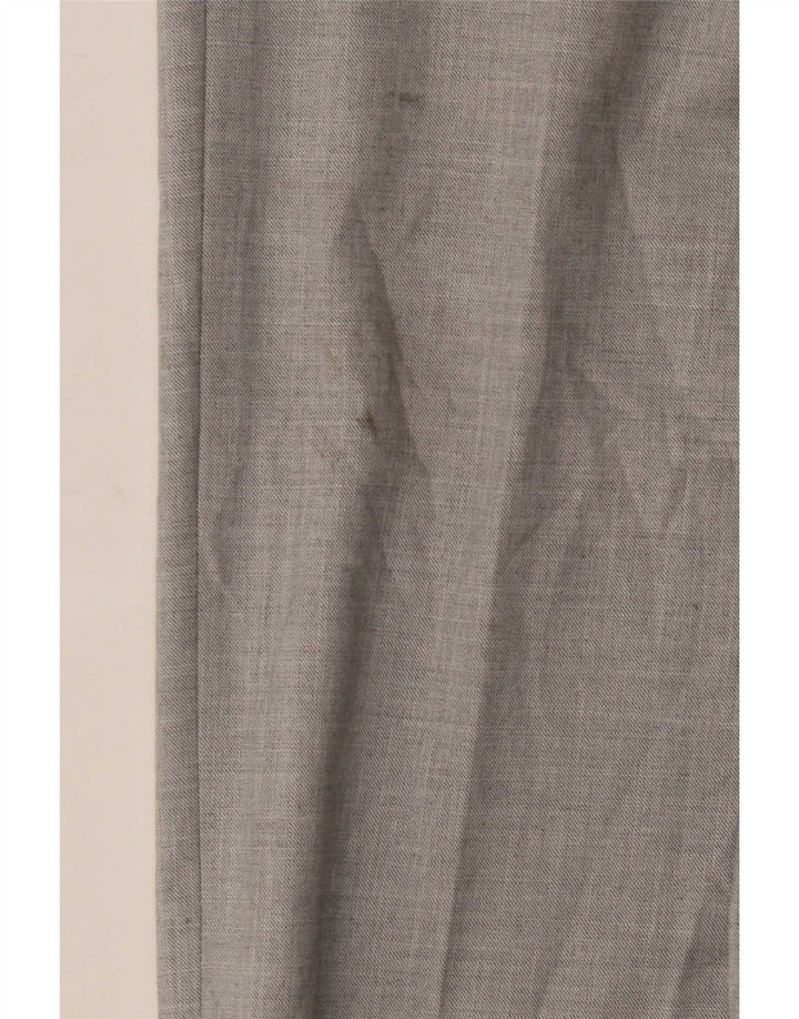 Pantaloni da abito slim da uomo Marks & Spencer W32 L31 Poliestere grigio classico