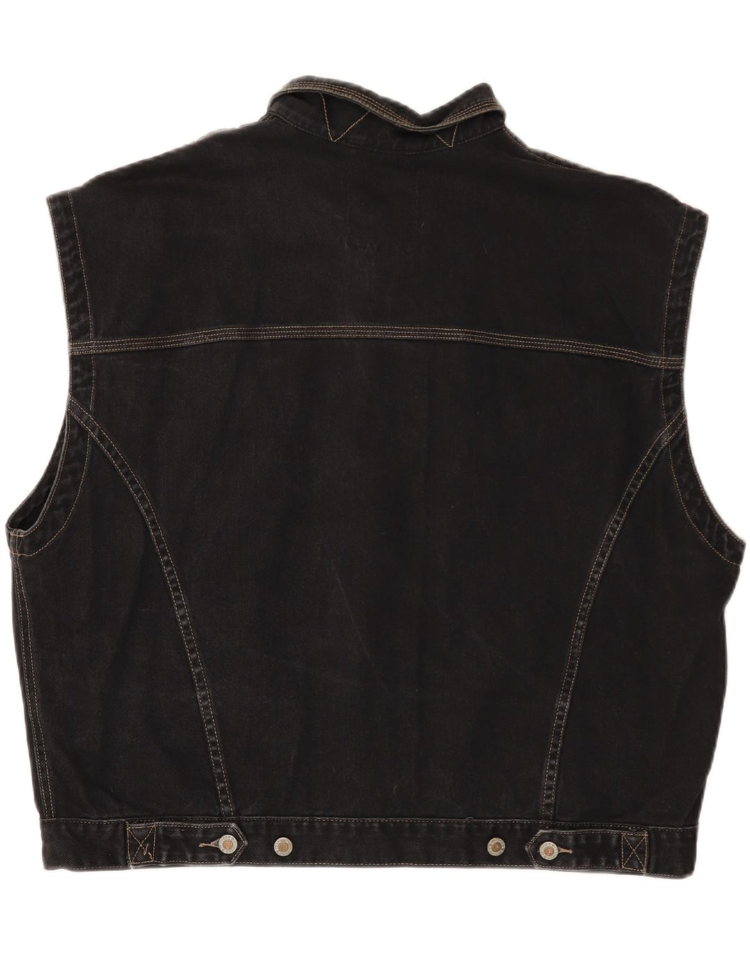 Gilet in denim da uomo PADDOCK'S EU 48/50 XL Nero Cotone
