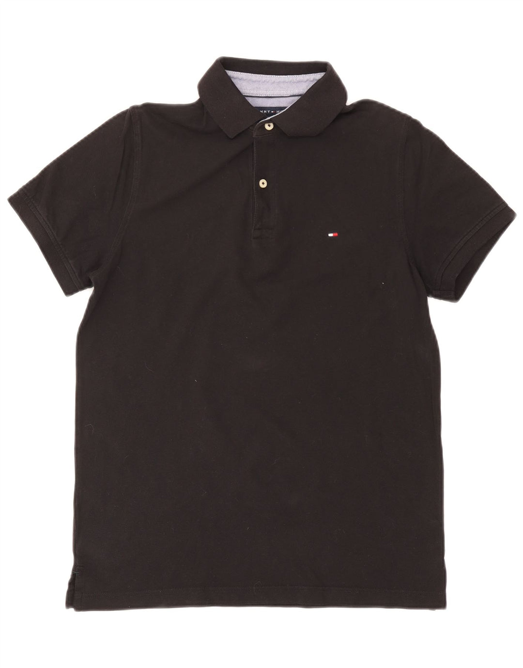 Polo da uomo Tommy Hilfiger in cotone nero medio