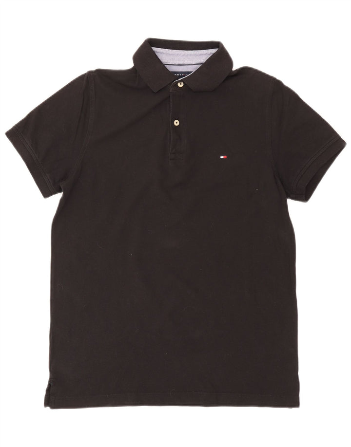 Polo da uomo Tommy Hilfiger in cotone nero medio
