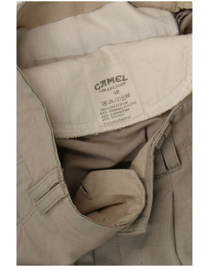 Pantaloni chino con pegging da uomo Camel IT 48 medio W32 L32 Cotone beige