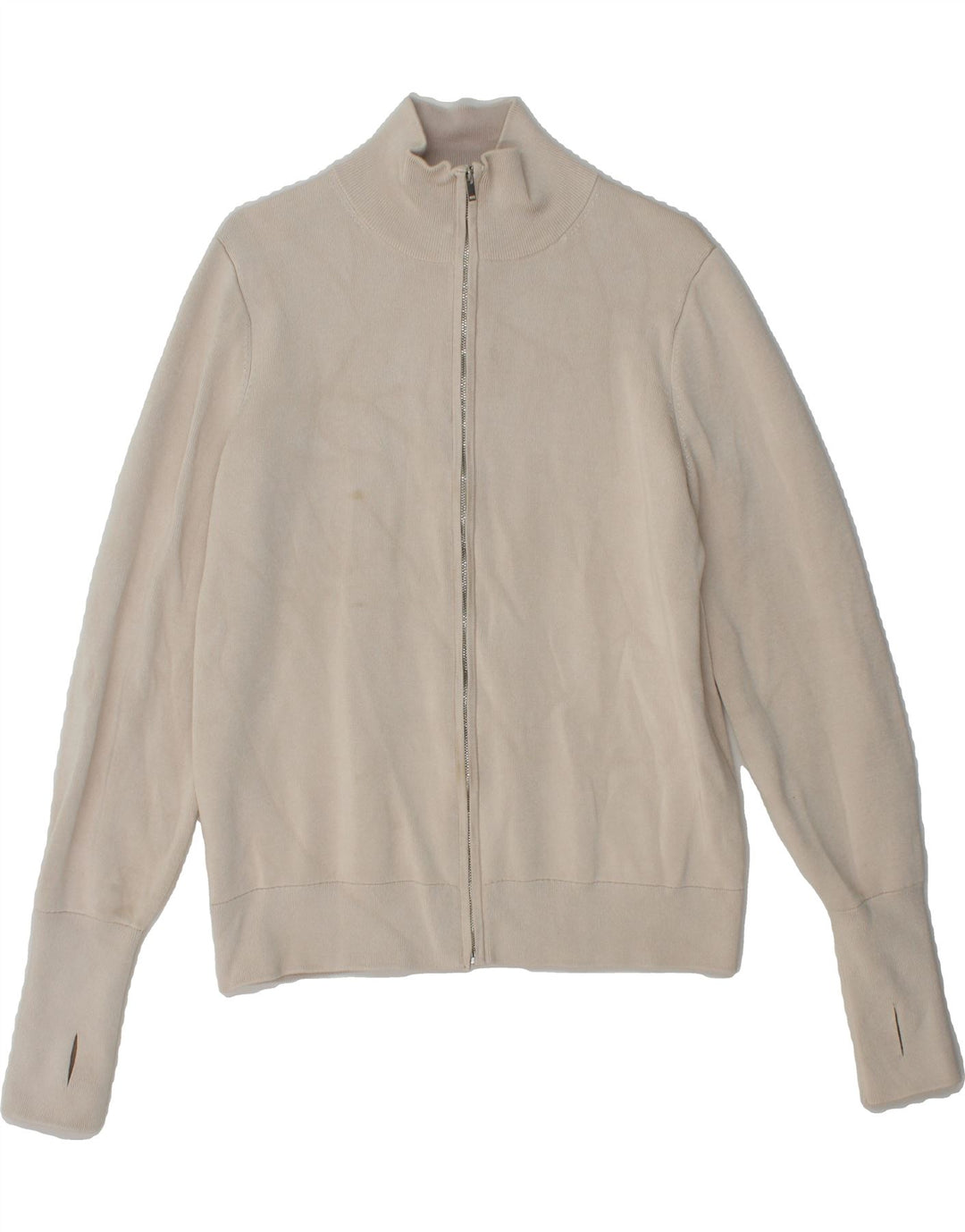 COS Womens Cardigan Sweater UK 14 Medium Beige Viscose Vintage Cos and Second-Hand Cos from Messina Hembry 