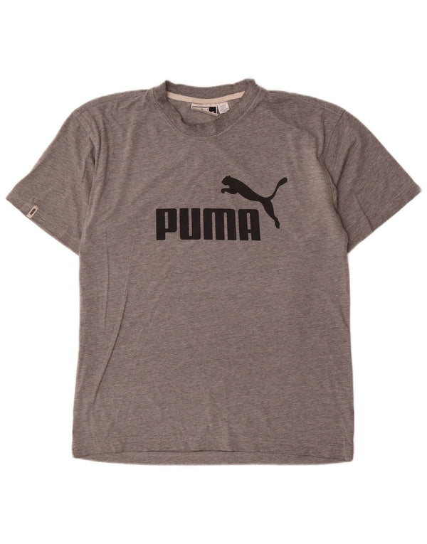 T-shirt grafica da uomo Puma Top grigio medio chiazzato