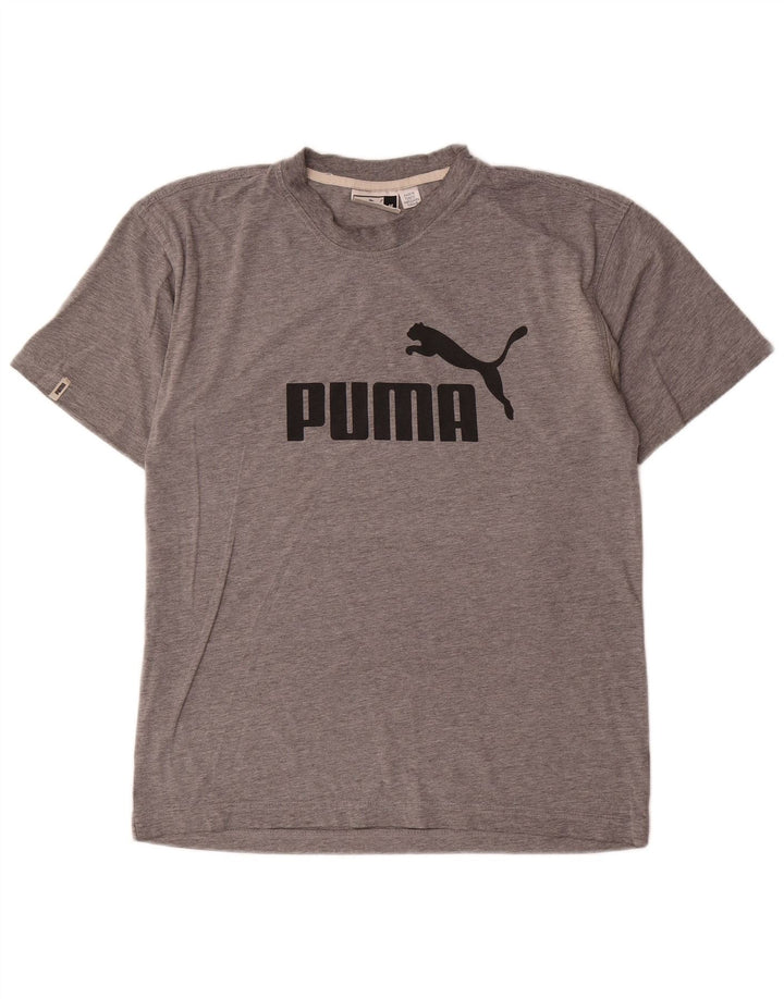 T-shirt grafica da uomo Puma Top grigio medio chiazzato