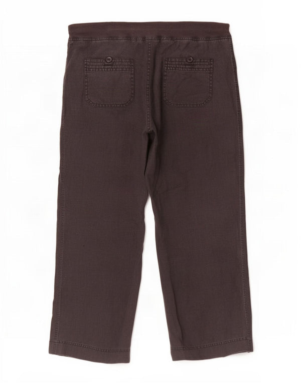 Pantaloni corti Marks & Spencer da donna a gamba larga UK 12 medi W30 L24 neri