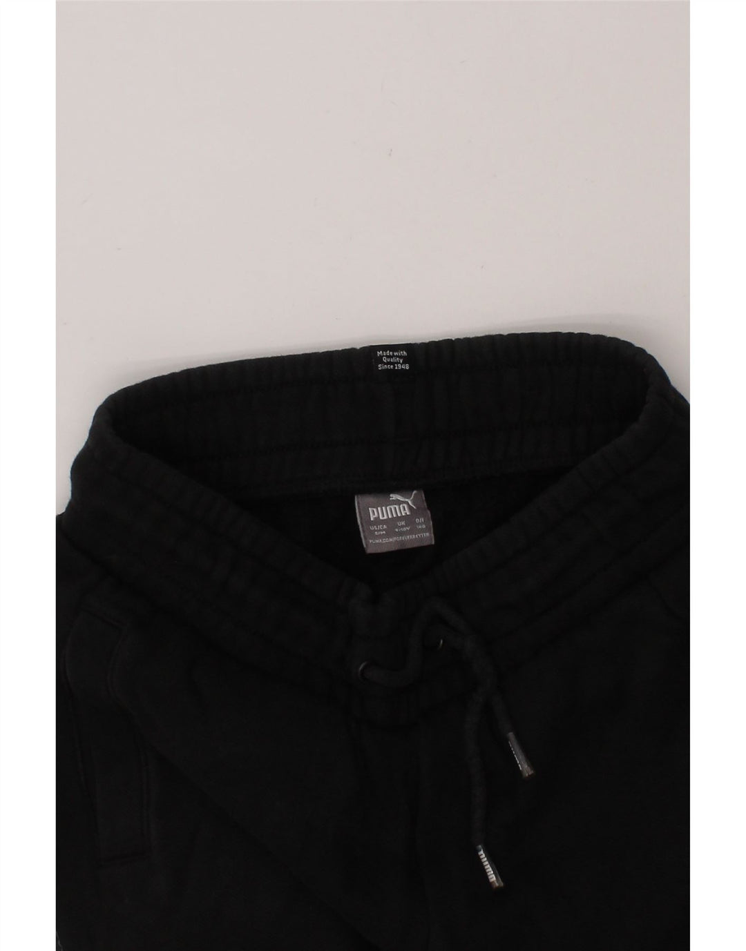 PUMA Boys Graphic Tracksuit Trousers Joggers 9-10 Years  Black Vintage Puma and Second-Hand Puma from Messina Hembry 