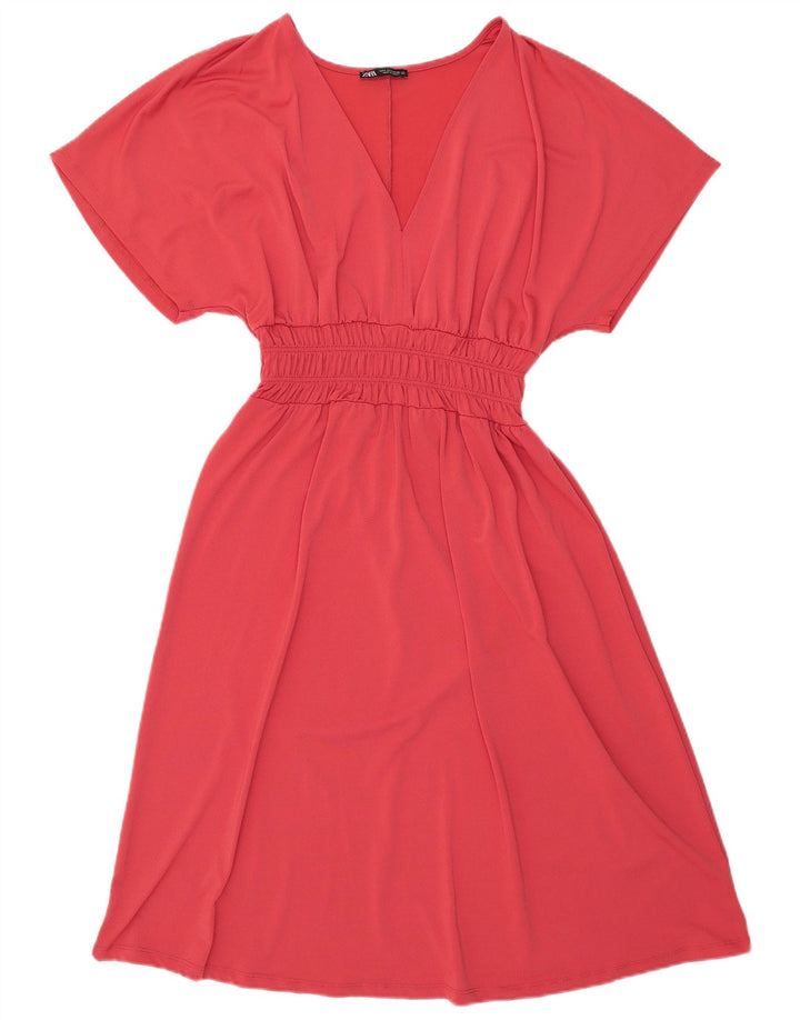 ZARA Womens A-Line Dress UK 10 Small Red