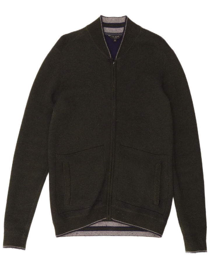 Maglione cardigan da uomo TED BAKER taglia 3 verde medio poliammide