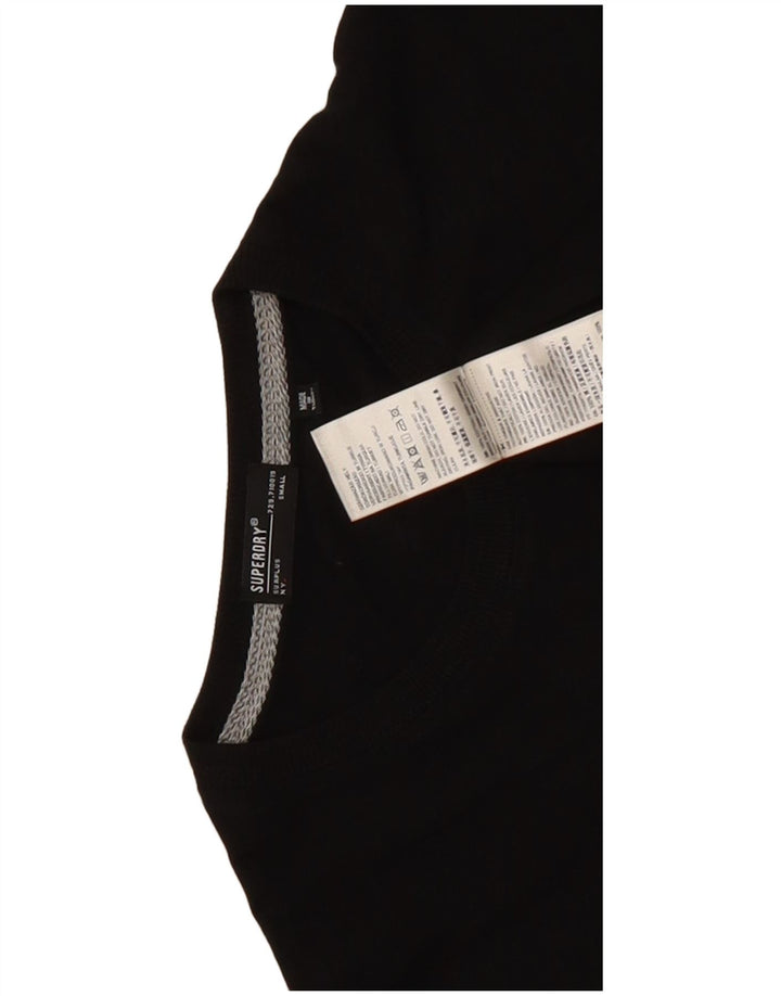 T-shirt da uomo Superdry Top Small in cotone color block nero