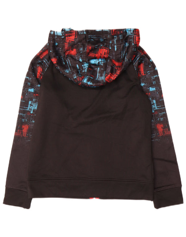 Maglione con cappuccio e zip da ragazzo Puma 14-15 anni Grande poliestere nero geometrico