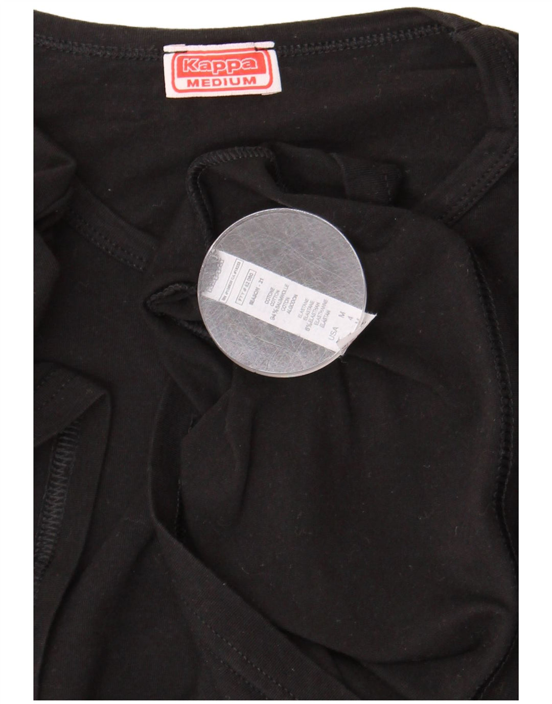 T-shirt uomo Kappa Top media in cotone nero