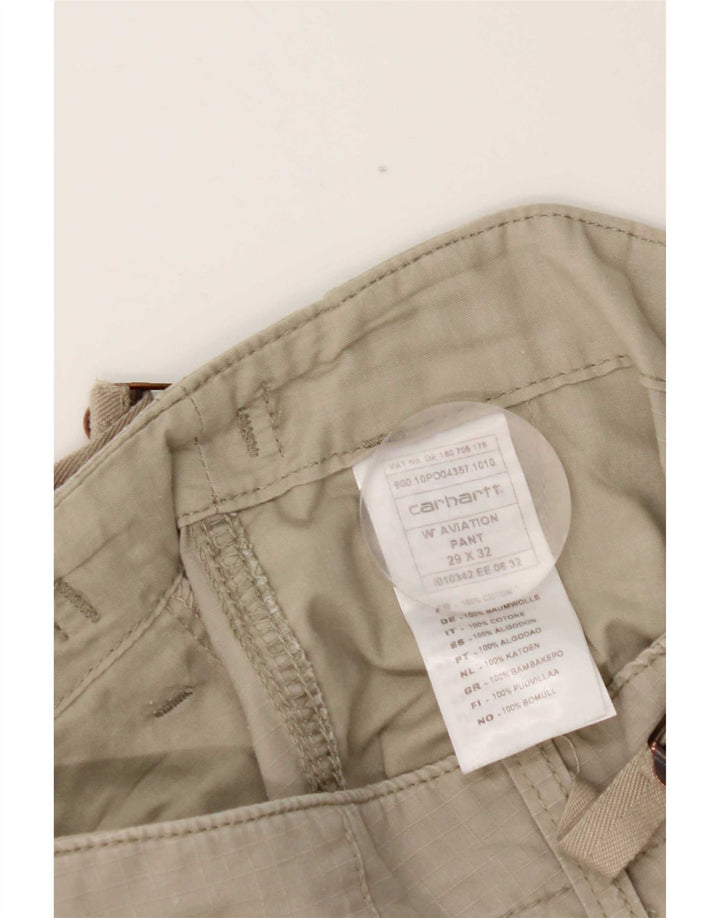 Pantaloni cargo dritti da uomo Carhartt W29 L32 in cotone grigio