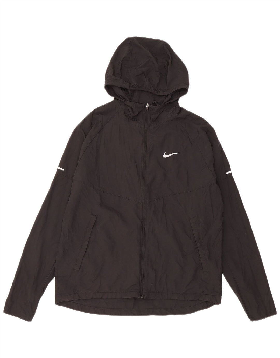 Giacca da corsa con cappuccio da donna Nike UK 14 media nera