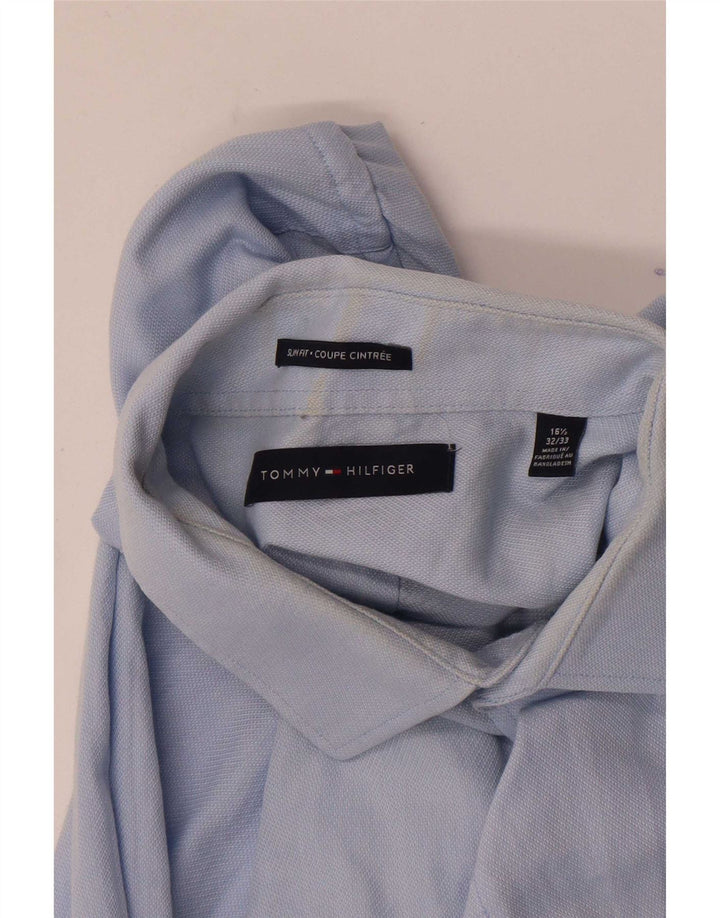 Camicia slim fit da uomo Tommy Hilfiger taglia 16 1/2 grande blu