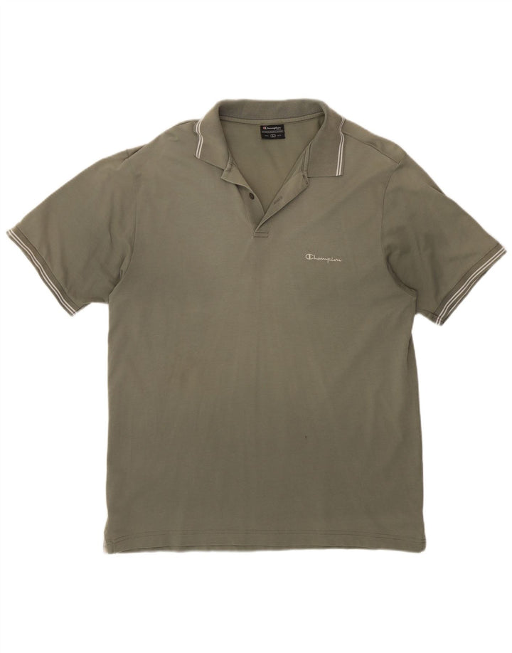 Polo da uomo Champion grande in cotone kaki