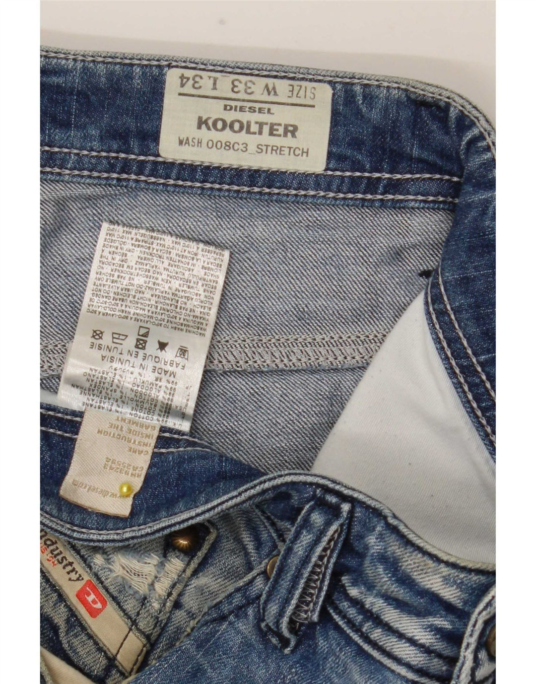 Jeans dritti da uomo Diesel Koolter W33 L34 cotone blu