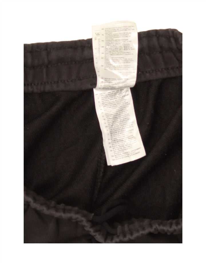 Pantaloni da tuta grafica Adidas da uomo in cotone nero medio