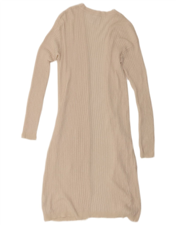 Maglione cardigan lungo per ragazze Zara 13-14 anni Poliestere beige