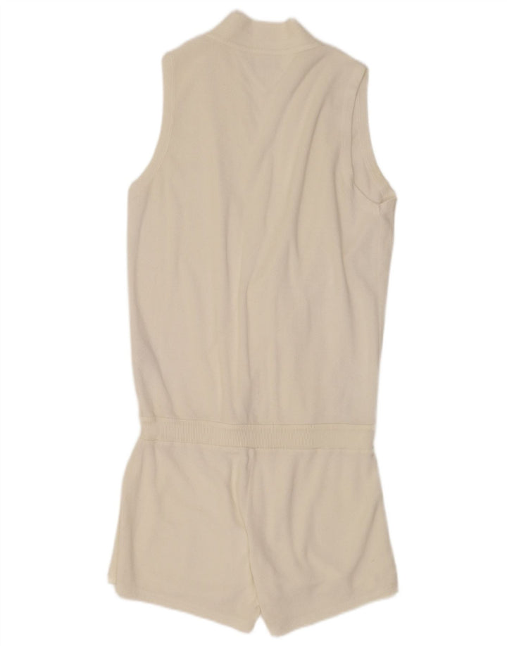 Tuta corta senza maniche da donna Tommy Hilfiger UK 10 Small Cotone bianco