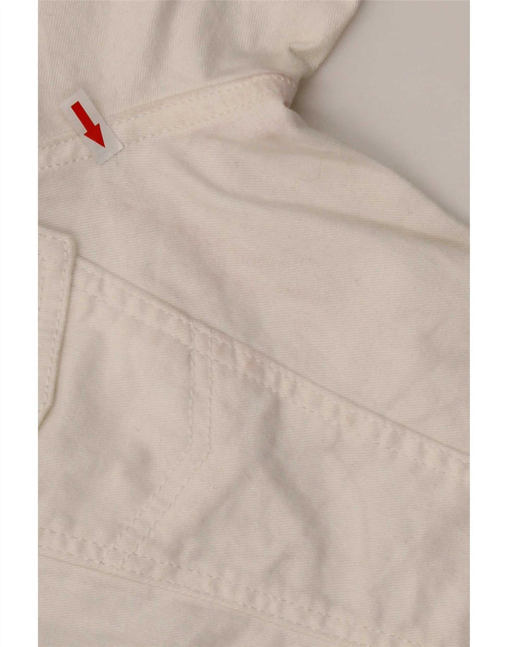 Giacca di jeans Lee Riders da donna UK 10 piccola in cotone bianco