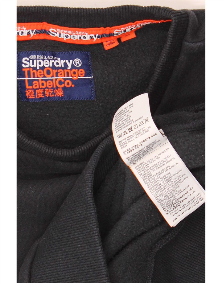 Felpa da uomo Superdry Maglione medio blu navy in cotone color block