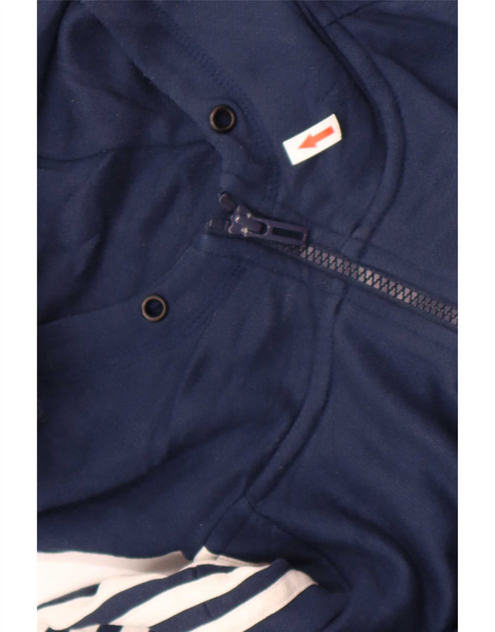 Maglione con cappuccio Adidas Climalite da uomo medio in poliestere blu navy