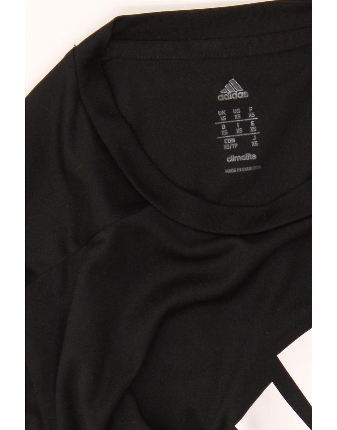 T-shirt grafica Adidas Climalite da uomo XS nera