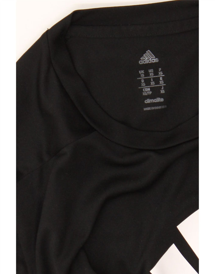 T-shirt grafica Adidas Climalite da uomo XS nera