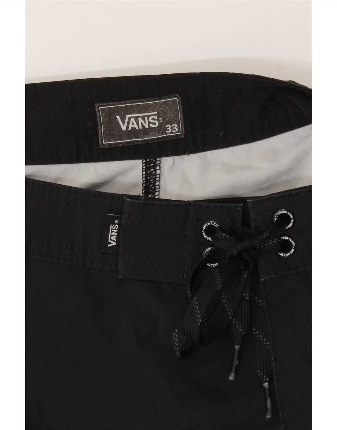 Pantaloncini da bagno da uomo Vans con motivo astratto, poliestere nero medio