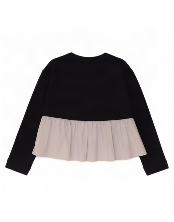 Top Zara Trafaluc a maniche lunghe da donna UK 6 XS Nero Colourblock
