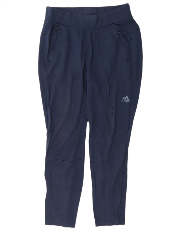 Pantaloni della tuta da donna Adidas UK 14 Large Blu Navy