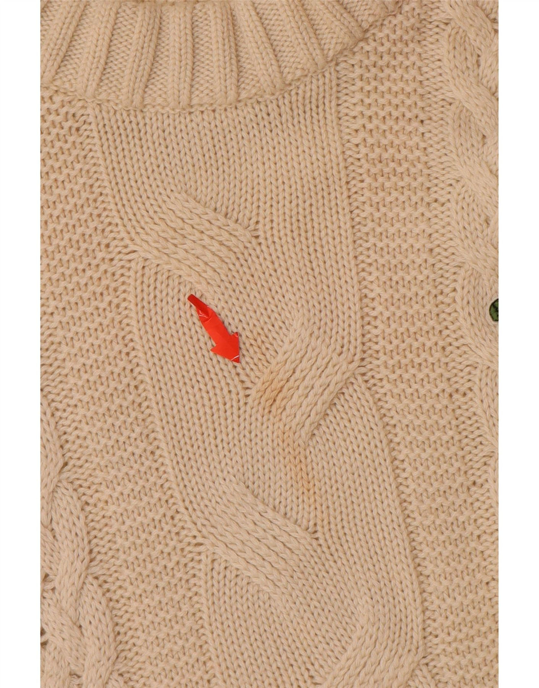 Maglione maglione girocollo da donna LACOSTE taglia 38 lana beige medio