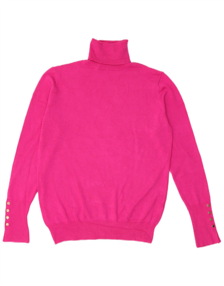 Maglione maglione a collo alto da donna Zara UK 12 Rosa medio