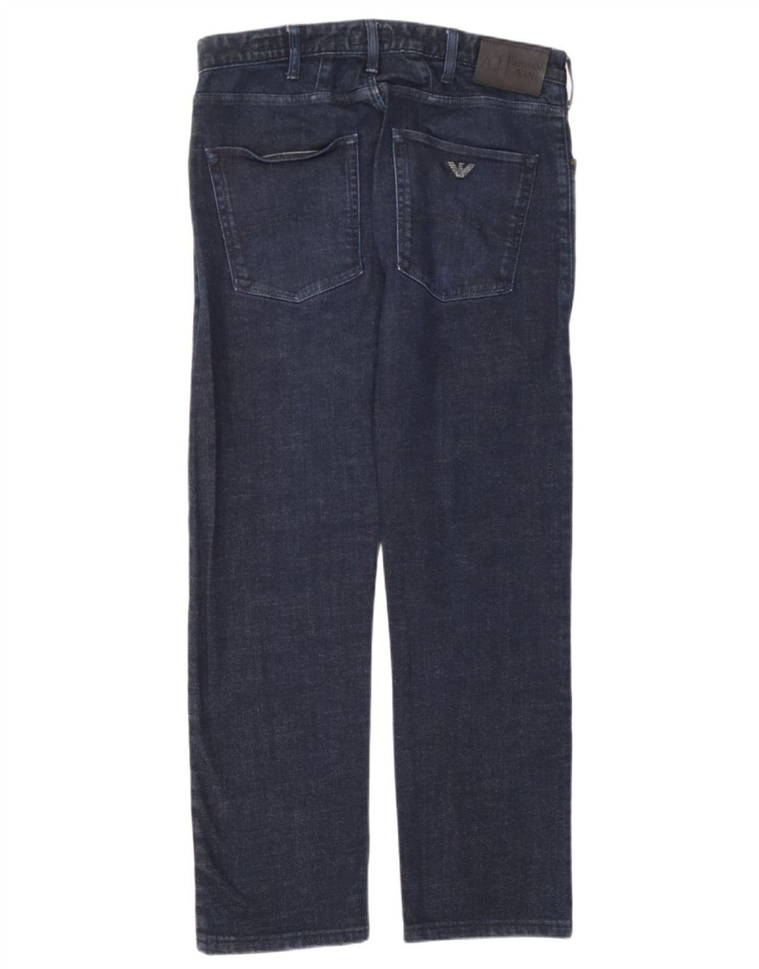 Jeans dritti regolari da donna Armani W31 L27 cotone blu navy