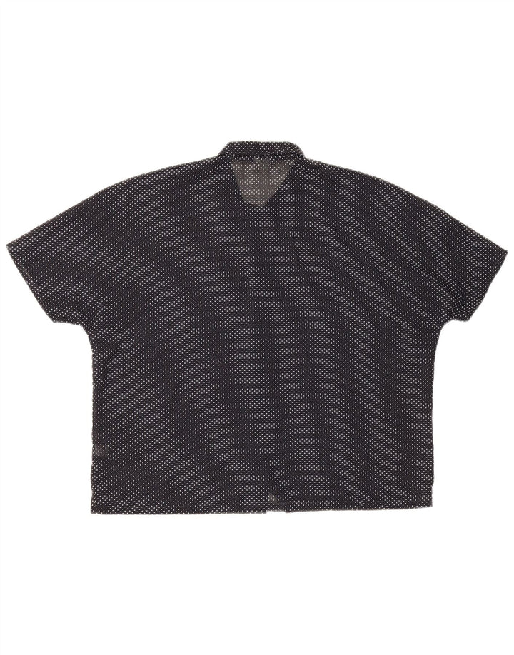 Camicia a maniche corte da donna Benetton UK 20 2XL Poliestere maculato nero