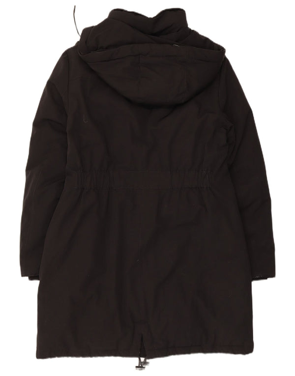 Cappotto giacca a vento con cappuccio da donna Calvin Klein Jeans UK 14 medio nero