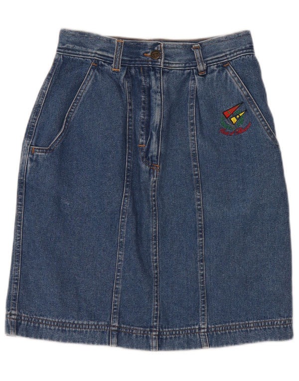 Gonna in denim da donna Conte of Florence IT 44 media W26 cotone blu