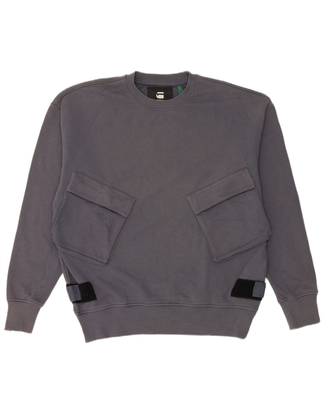 Felpa da uomo G-Star Maglione grande in cotone blu navy